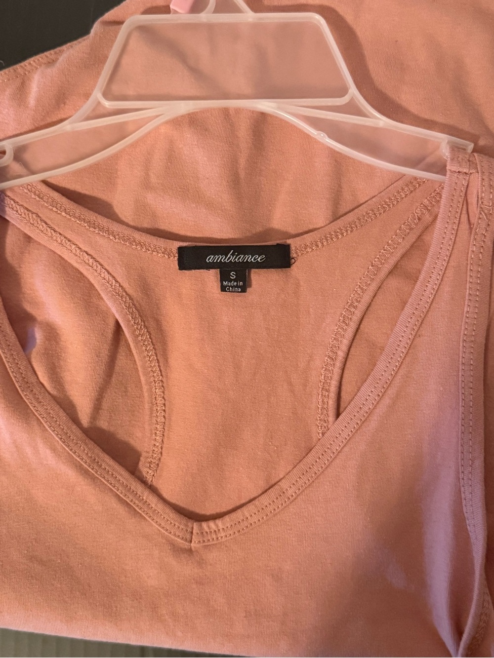 Ambiance Dusty Rose Racerback Ribbed Bodysuit - Picture 3 of 3